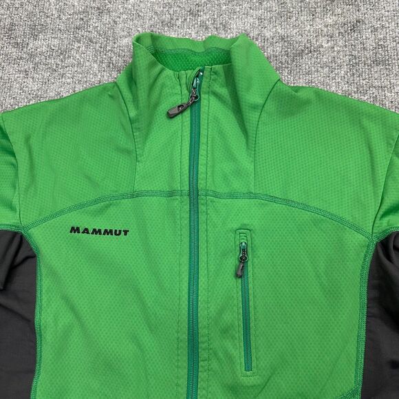 Mammut Soft Shell Stretch Full Zip Green Lightweight Jacket Mens Large - Picture 6 of 13